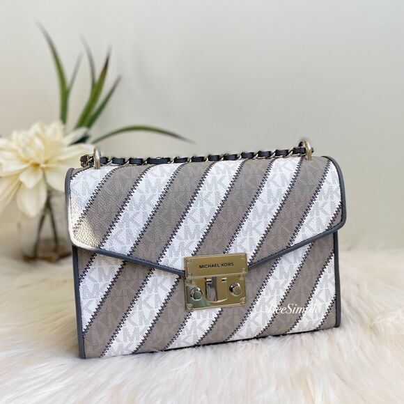 NWT‎ Michael Kors Rose Medium Shoulder Flap Chain bag - Picture 2 of 7